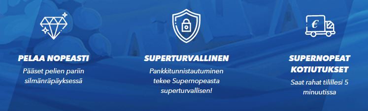 SuperNopea casinolta saat nopeat kotiutukset