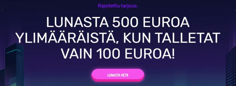 Neon Vegas tervetulobonus