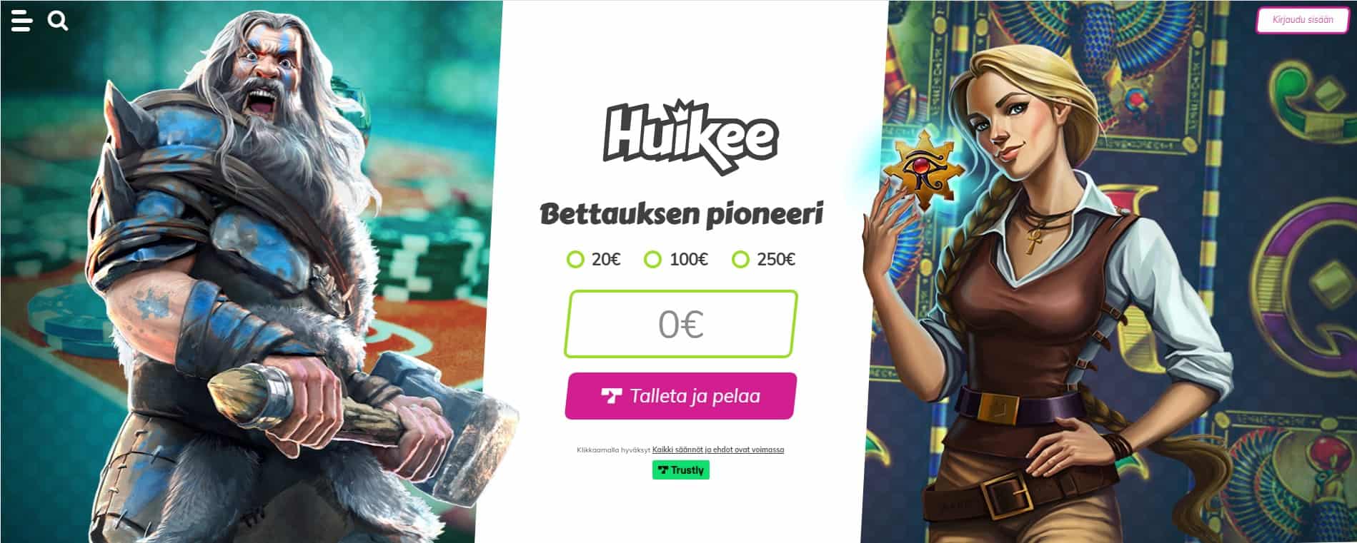 Huikee Casino etusivu