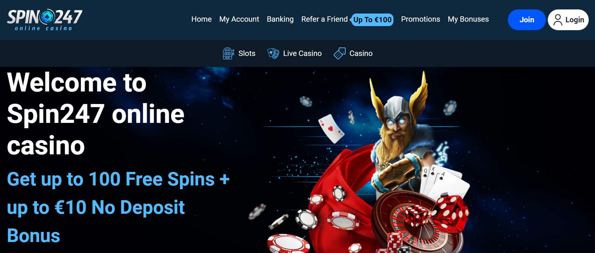 Spin247 Casino etusivu