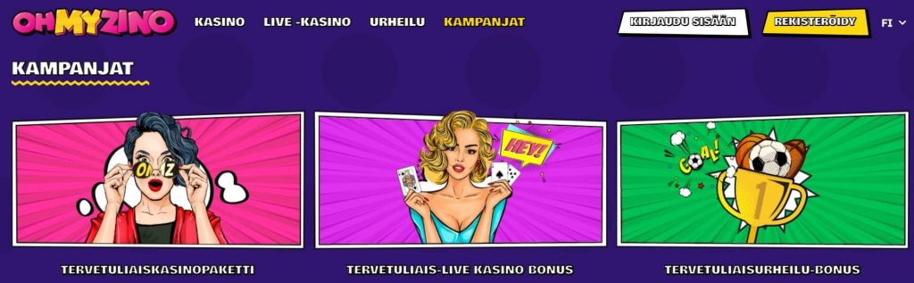 OhMyZino Casino kampanjat