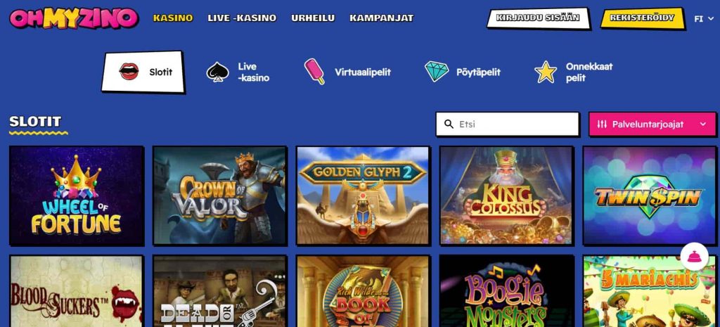 OhMyZino Casino kolikkopelit