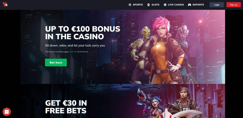 Vie.bet Casino etusivu