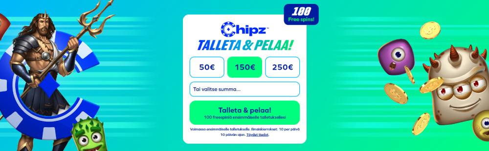 Chipz Casino uusi pay n play kasino