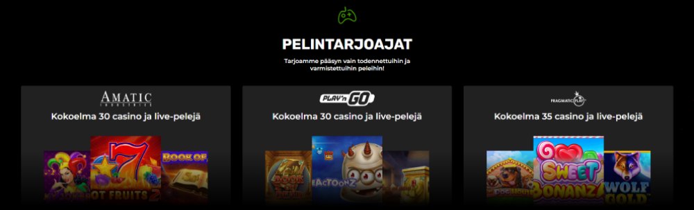 N1 Casino pelintarjoajat