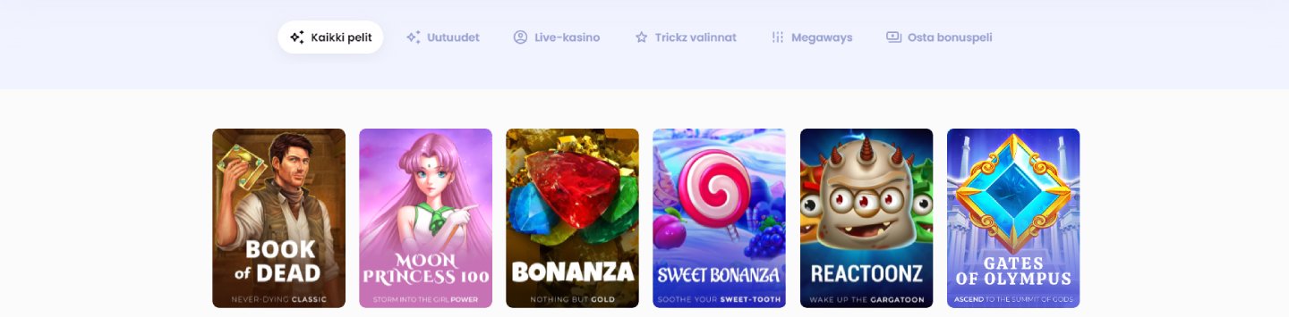 Trickz Casino kolikkopelit