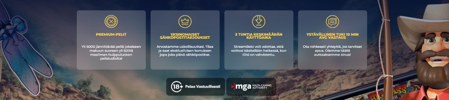 StreamBetz Casino toiminta