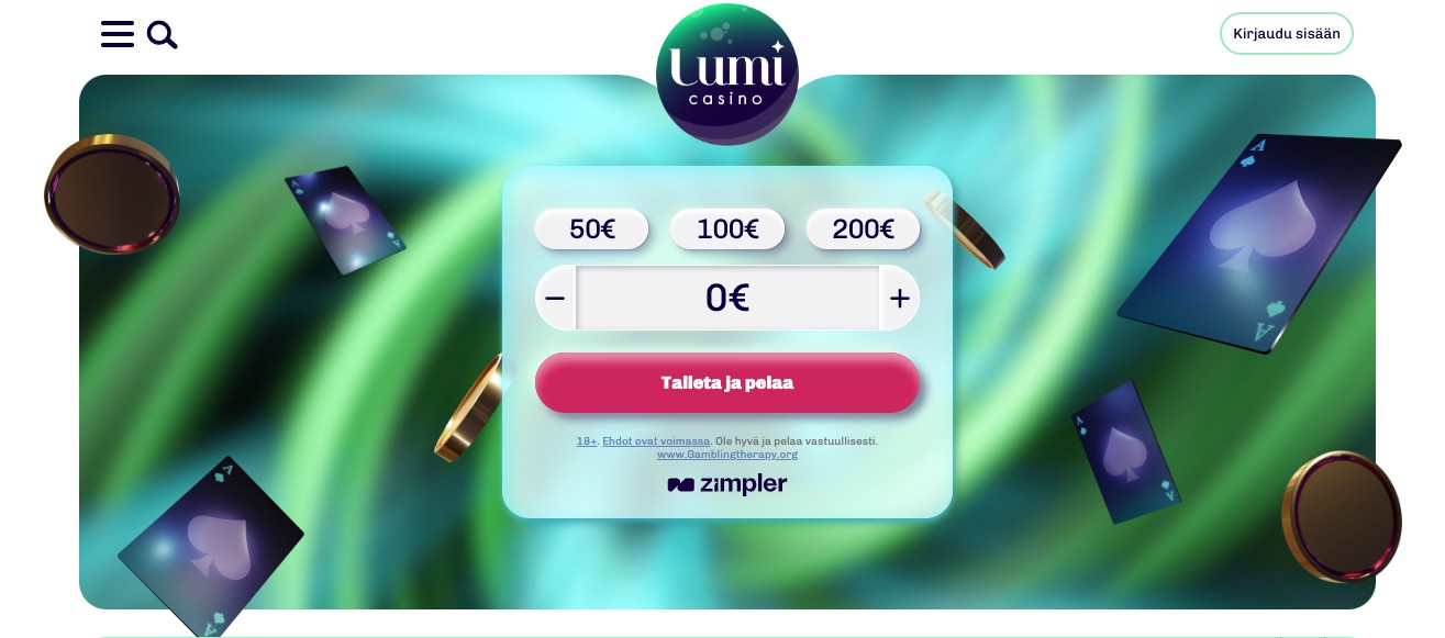 Lumi Casino tallettaminen zimplerillä