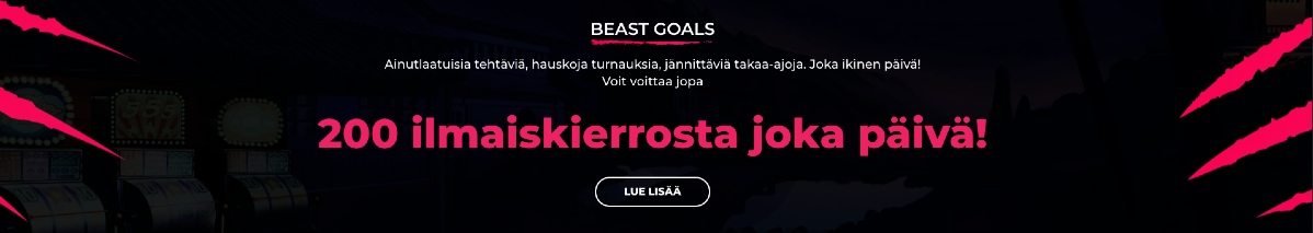 Beastino Casino ilmaiskierrokset