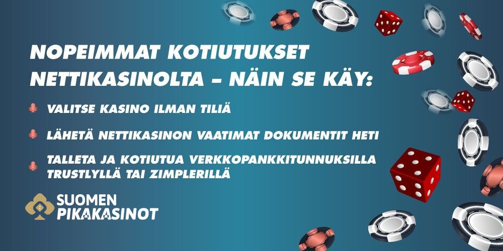 Nopeimmat kotiutukset nettikasinolta