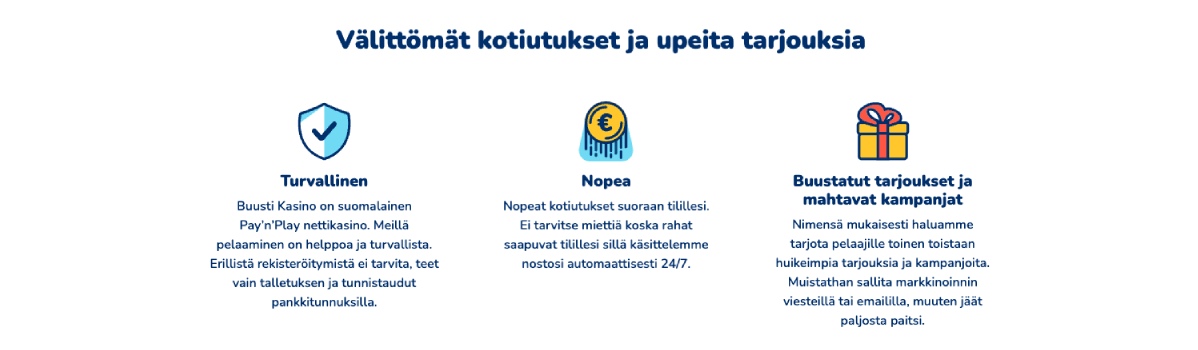 Buusti Kasino toimintatavat