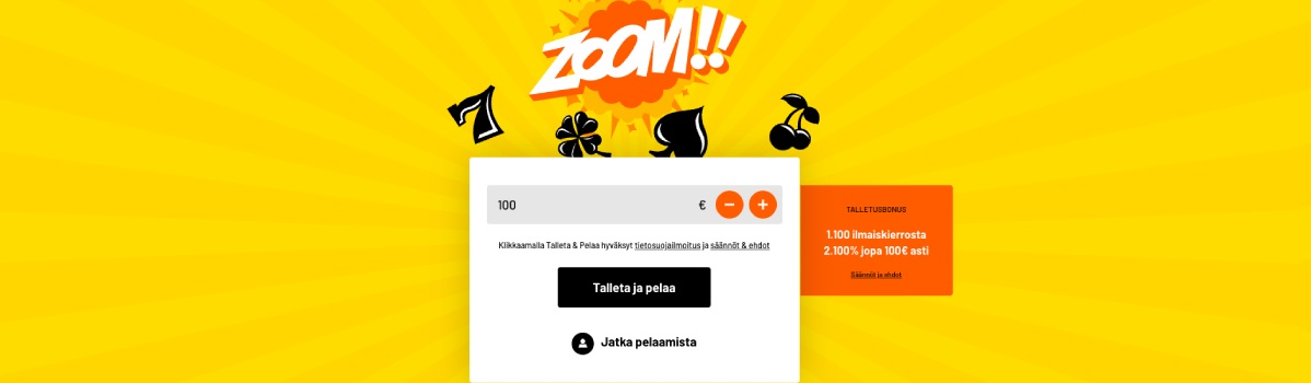 Kazoom Casino talletus ja tervetuliaisbonus