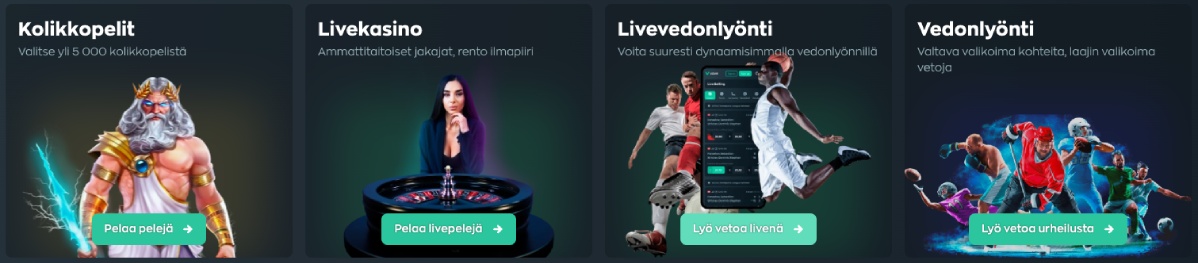 Vave Casino – kolikkopelit, livekasino, livevedonlyönti, vedonlyönti