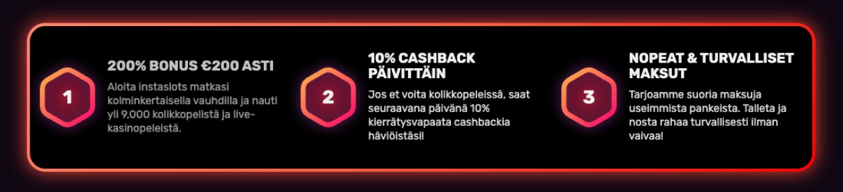 Instaslots Casino – bonuksia ja nopeat maksut