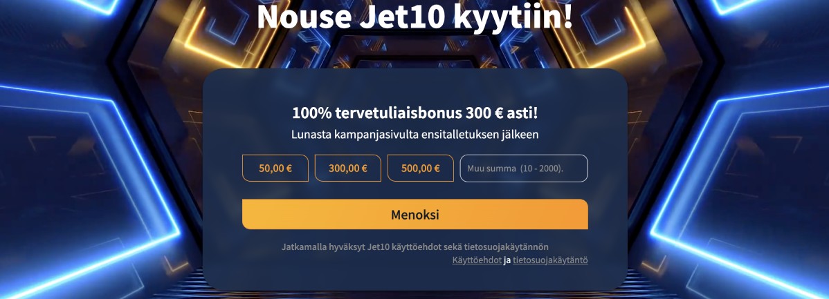 Jet10 Casino talletus